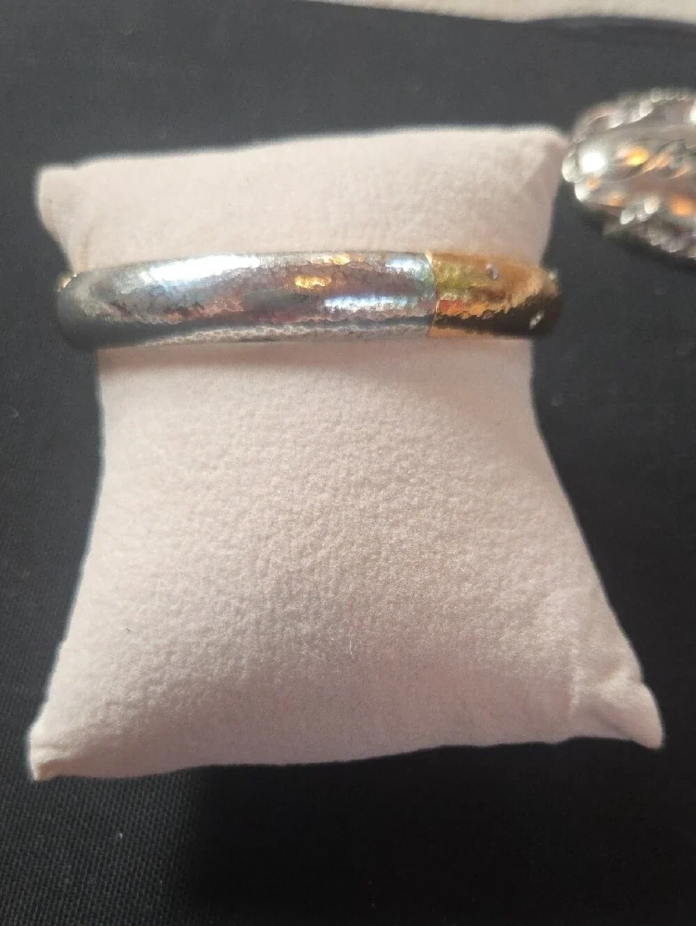 BRIGHTON Two-Tone Gold and Silver Hammered Cuff Bracelet